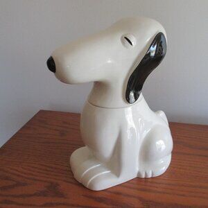 Snoopy Cookie Jar Peanuts Gang True Vintage 60s Holiday Designs USA Ceramic